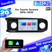 Lecteur multimédia de voiture Unité principale stéréo de voiture 10pouces Radio Android 8+256G Carplay Screen pour Tacoma 2015+