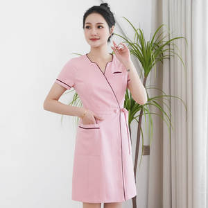 Ropa de trabajo profesional de estilo veraniego para técnicos de salón de belleza, bonitos uniformes de Spa de recepción de manga corta de diseño Simple - Product Image 2