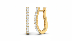 Pendientes de Oro de 14K Premium para Mujer con Diamantes Naturales de Corte Brillante Redondo - Product Image 3