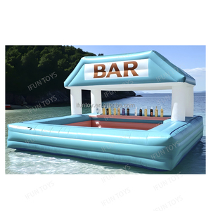 Outdoor <strong>Floating</strong> Inflatable PVC Swimming Pool <strong>Bar</strong> <strong>Tent</strong> with Seats Custom Design for Adults Garden Party Beach Backyard Events - Product Image 5