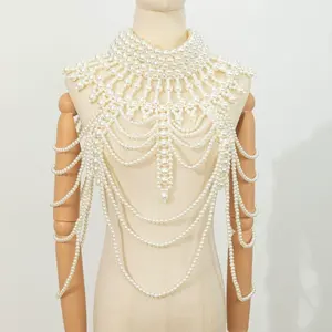 <span class=keywords><strong>Collier</strong></span> chaîne <span class=keywords><strong>de</strong></span> <span class=keywords><strong>ventre</strong></span> multicouche en alliage pour femme, plaqué or tendance, avec perles creuses sexy, idéal pour les fêtes, spectacles et comme cadeau - Product Image 4