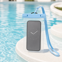 Pochette étanche flottante transparente personnalisée pour téléphone tactile, ensemble de sacs étanches multicolores pour la natation, la randonnée et les voyages