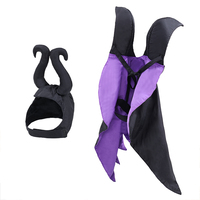 Costume de chien d'Halloween de luxe accessoire de vêtements pour animaux de compagnie de sorcière de fée sombre