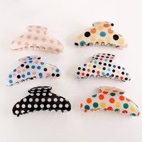 Nouvel Arrivage Pince à Cheveux à Motifs Pois Élégants, Accessoire pour Chignon Arrière de la Tête pour Femme, Logo Personnalisé