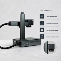Graveur laser à fibre refroidi par air CS REC 20W/30W/50W avec positionnement par lumière rouge, logiciel JZC EZACAD, source laser MAX
