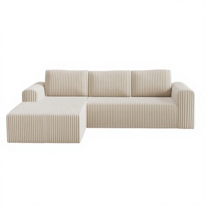 Divano Componibile a L dal Design <span class=keywords><strong>Moderno</strong></span> con Imbottitura in Spugna e Confezionamento Sottovuoto per <span class=keywords><strong>Soggiorno</strong></span> e Uso Scolastico con Pouf e Cuscino Abbraccio - Product Image 4