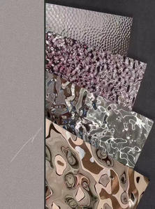 Hochwertige Edelstahlblech-Wand paneele Wasser welligkeit effekt Heiß verkauf 2B Oberflächen wand dekoration Schnitt geschweißt gebogen - Product Image 4