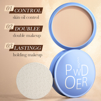 Poudre pressée SADOER Velvet Finish Coverage 16g, 3 teintes Beige Naturel Ivoire Nude pour tous types de peau, OEM, Marque Privée, Faible MOQ