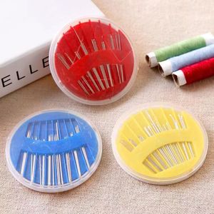 Round Needle Box Hand Sewing Embroidery Needles Steel <b>Wire</b> 10 Needles Disc Storage DIY <b>Craft</b> Supplies - Product Image 1