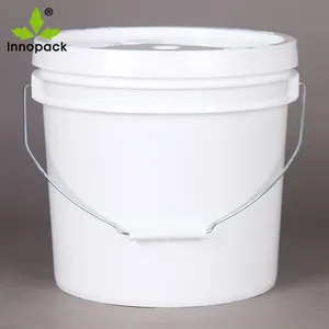 Seau et seau en plastique robuste de qualité alimentaire de 3.5 gallons