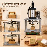 Presse à savon pneumatique mini 12 kg avec gaufrage de logo clair pour atelier de petite taille
