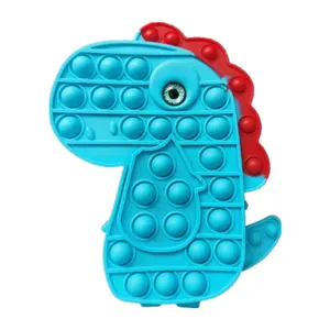 2022 마지막 디자인 패션 만화 미니 공룡 장난감 키즈 Fidget 귀여운 체인 실리콘 지갑