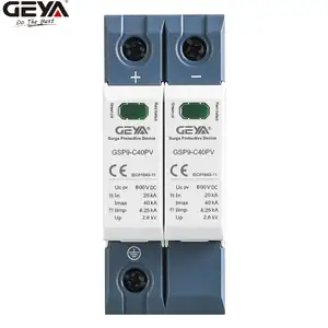 GEYA Thiết Bị Chống Sét Thiết Bị Bảo Vệ Tăng Dòng Xả DC 1000V 20KA 40KA 1000vdc Điện Áp Thấp DC SPD 2P 20-40KA 12V