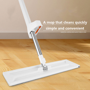 Serpillière de nettoyage des sols, serpillière plate pour usage domestique sec et humide, serpillière mains libres à double usage sec et humide - Product Image 2