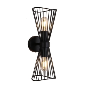 Skd sunsir POST โคมไฟติดผนังโลหะสมัยใหม่แบบวินเทจสีดำติดตั้งไฟ2ดวงโคมไฟระย้าโรงแรมโคมไฟระย้า - Product Image 4