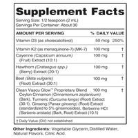 Richtek Gouttes de Poivre de Cayenne, Baies d'Aubépine, Racine de Betterave, Curcuma – Liquide Oral 8-en-1 pour le Soutien Immunitaire, Vitamine K2 D3, Circulation Sanguine et Acide Nitrique