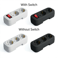 Adaptateur de prise électrique ZHNL ZLEU3R 3 prises EU 16A 250V 3680W, prise française, allemande, Schuko, CE ROHS IP20