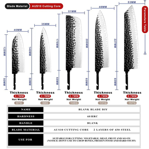 Cuchillo de Cocina Completo de Acero de Damasco Hecho a Mano con Funda de Cuero Personalizada de Alta Calidad, Nuevo Estilo, Hoja Lisa para Uso Industrial - Product Image 5