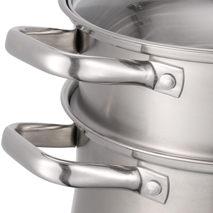 Casserole vapeur en acier inoxydable à double couche, casserole vapeur pour couscous, casserole pour bouillon - Product Image 2