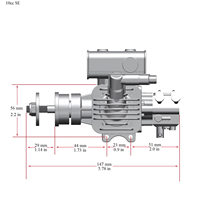 Moteurs à essence RCGF Stinger 10cc à 2 temps pour avions à aile fixe, modèle de moteur à deux temps
