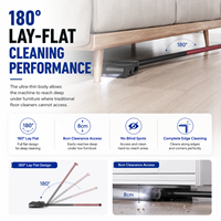 2.8kg Lightweight Self Cleaning Floor Washer 180° Lay Flat Design 55dB Low Noise Cordless Wet and Dry Floor Cleaner