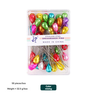 Coloré manuel bricolage fixe perle aiguille accessoires de couture grande tête perle aiguille pour vêtements coupe perceuse positionnement de Surface