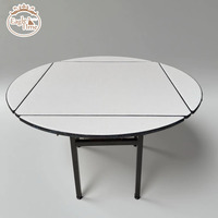 Table ronde pliable en plastique de style moderne pour banquet de mariage, hôtel, événement en plein air