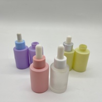 Flacon compte-gouttes crème coloré à épaulement plat de 20ml 30ml