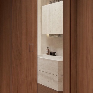 Chất lượng cao sang trọng phòng tắm Vanity tùy chỉnh kích thước navona travertine Vanity và tường Ốp travertine hiện đại bồn rửa - Product Image 3