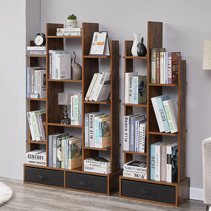 <strong>Modern</strong> Wood Open Shelf Standing Display Short Book <strong>Shelves</strong> for Bedroom Living Room Office - Product Image 6