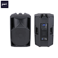 Enceinte active PA 15 pouces 650W, portable, en plastique, avec Bluetooth, système audio DJ, haut-parleur XLR pour événements en extérieur