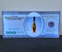 Barra de acrílico 100 billete de dólar signo Vip champán Led Botella Servicio glorificadores presentador para club nocturno