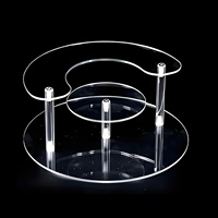 Présentoir circulaire en acrylique à 3 niveaux sur mesure avec bords polis pour organisateur de Funko Pop et de parfums – Support en acrylique transparent