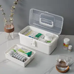 פלסטיק ברור בשימוש נרחב קופסאות אחסון רפואה תיבת רפואה החזה