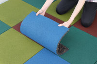 Dalles de caoutchouc imperméables 50x50cm pour aire de jeux extérieure, tapis de sol polychromes pour enfants et maternelles, tapis de sol en caoutchouc pour salle de sport