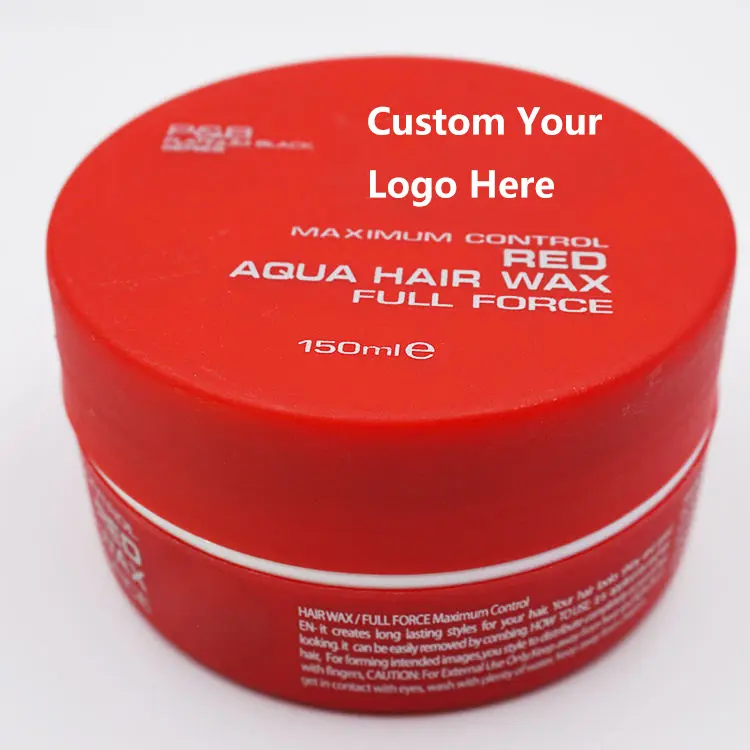 Private label african american red packaging one hair wax products color treated hair wax for man styling products