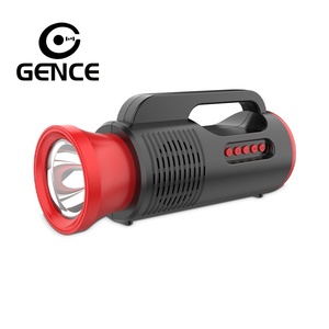 GENCE ZQS1352-1 Lampe torche solaire multifonctionnelle, haut-parleur, batterie externe rechargeable, radio FM, lumières RGB, kit de survie d'urgence - Product Image 2
