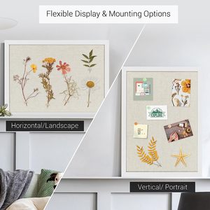 Trang Trí Tường Treo Pin Linen Bảng Thông Báo Với Trắng Gỗ Phong Cách Khung - Product Image 2