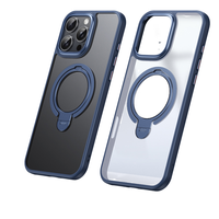 Nouveau design armure béquille étui pour iPhone 16 Pro Max Double anneau en métal support magnétique étui pour iPhone 16 étui 15 Pro Max couverture