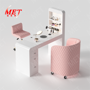 Conjunto de <span class=keywords><strong>Mesa</strong></span> y Silla para Manicura, Diseño Moderno y Sencillo, <span class=keywords><strong>Mesa</strong></span> Doble de Mármol, Silla de Salón de Belleza, <span class=keywords><strong>Mesa</strong></span> Doble para Manicura - Product Image 1