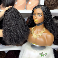 Perruque en dentelle 5x5 à double trame, boucles Pixie, ondulations chinoises, cheveux humains vierges non traités Remy, sans colle, 16 pouces, couleur gingembre 33