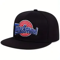 Gorra Snapback Bordada Space Jam de Alta Calidad con Visera Plana, Gorra de Béisbol, Mercancía para Fanáticos del Hip Hop y Deportes, Gorras con Temática de Películas