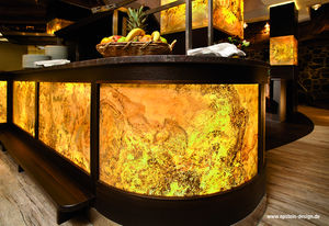 Tùy chỉnh thực hiện bằng đá cẩm thạch Luminous Bảng điều chỉnh Backlit Tấm Đèn nền bảng điều khiển cho quartzit kính màu tường slab Jade Onyx Counter TOP <span class=keywords><strong>LED</strong></span> - Product Image 6