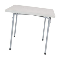Table pliante carrée blanche portable 86 cm en plastique, vente en gros à bas prix pour exposition et poker