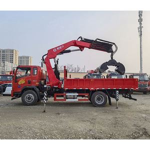 Camion grue à bras articulé Sinotruk Howman 4x2 de 8 tonnes avec grappin hydraulique rotatif - Product Image 2