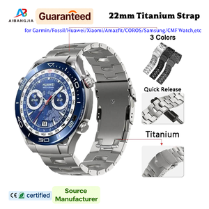 Correa de Reloj Inteligente para Hombre, 22 mm, Metal, Titanio, para Relojes <span class=keywords><strong>Huawei</strong></span> <span class=keywords><strong>Watch</strong></span> Ultimate <span class=keywords><strong>GT</strong></span> 6 <span class=keywords><strong>Pro</strong></span> GT5 - Product Image 1