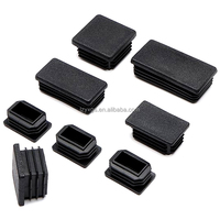 Protecteur de sol en plastique carré rond rectangleTube Inserts capuchon d'extrémité noir pour meubles chaise Table bureau pieds pieds de jambe
