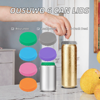 Nouvelles Couvercles en Silicone Améliorés pour Canettes de Boissons, Bouchons Réutilisables en Silicone pour Canettes de Bière, Accessoires pour Boissons