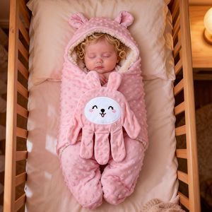 Saco de dormir tipo burbuja para bebé, <span class=keywords><strong>manta</strong></span> de felpa para niños + juego de muñecos de peluche de dibujos animados Lullaby Pat para bebés y niños pequeños - Product Image 2