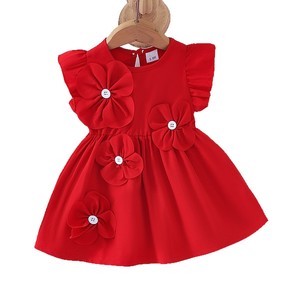 Nuovo Stile Abito Estivo in Cotone Lavorato all'Uncinetto a Linea A Senza Maniche per Bambine - Product Image 5